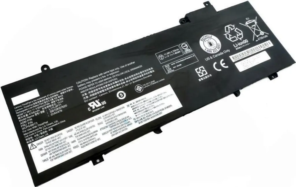 Batterie Interne pour Lenovo 57Wh Li-ion 01AV479 3 Cellules Noire
