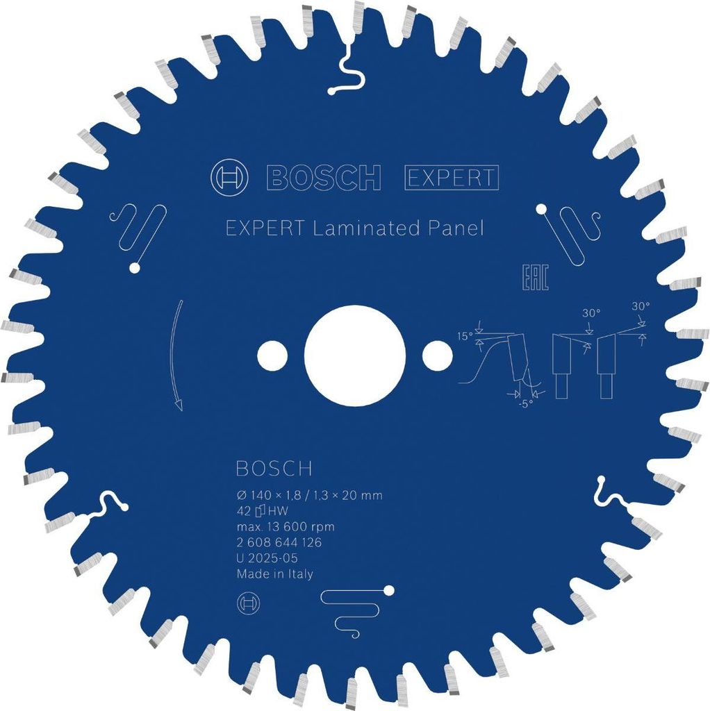 Hoja de sierra circular laminada EXPERT, 140x1,8/1,3x20 mm, Imagen del producto 