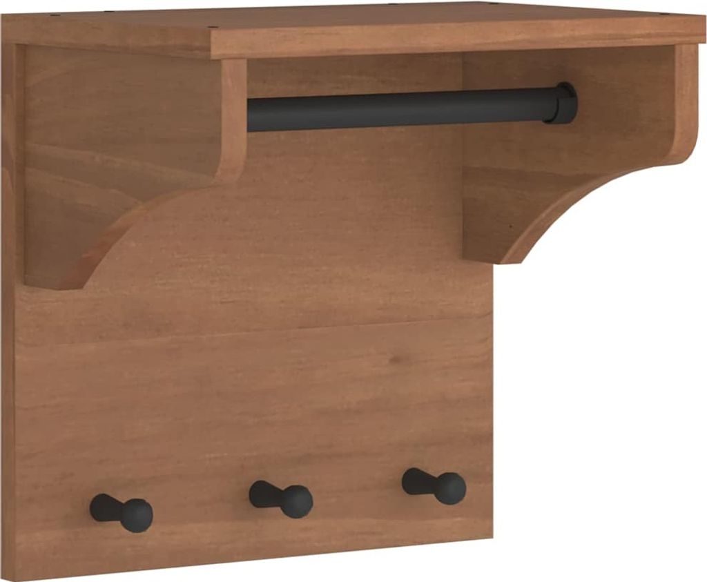 Wandgarderobe SANDNES 43x30x42 cm Massivholz Kiefer