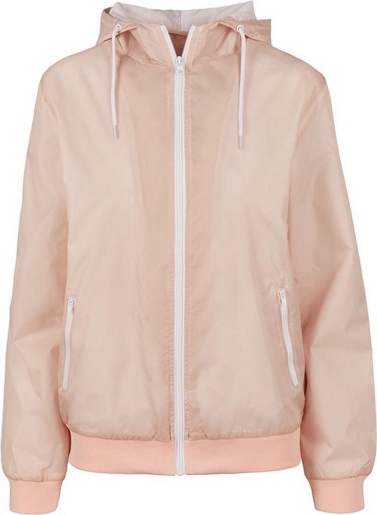 Build Your Brand - "Windrunner" Jacke für Damen RW8979 (S) (Hellrosa/Weiß)