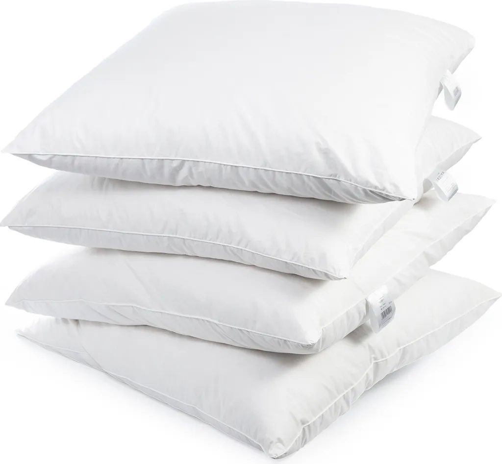 Set 4 Cuscini 80x80 Piuma d'Oca 1000g - Struttura e Comfort Reale