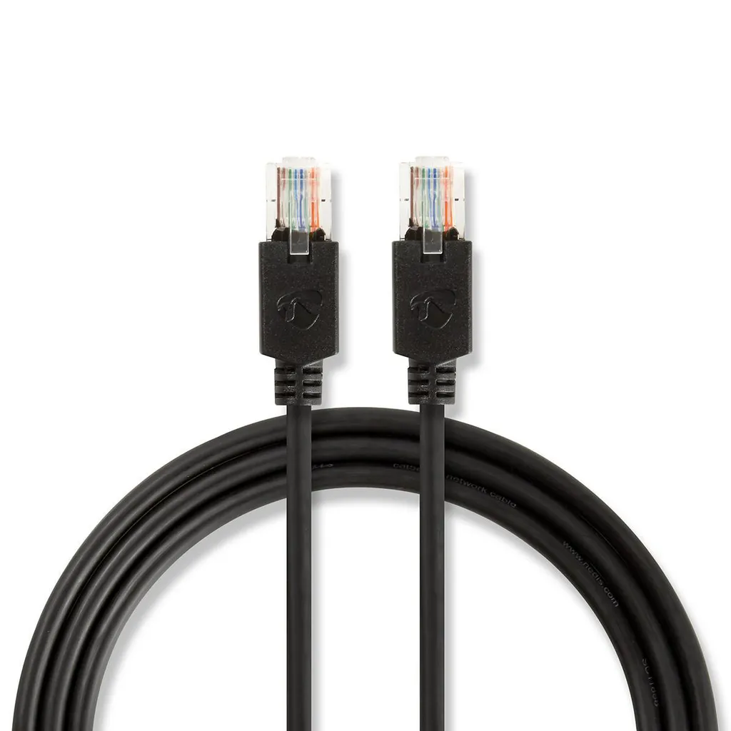 Câble Ethernet 15m pour Télétravail CAT5e RJ45 Anthracite Haute Densité