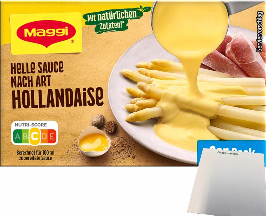 Maggi Helle Sauce nach Art Hollandaise für 2x250ml (80g Packung) + usy Block