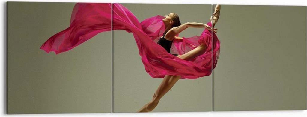 Bild auf Leinwand - Leinwandbild - 3 Teile - Tänzer Ballett Künstler - 150x50cm - Wand Bild - Wanddeko - Wandbilder - Leinwanddruck - Bilder - Wa...
