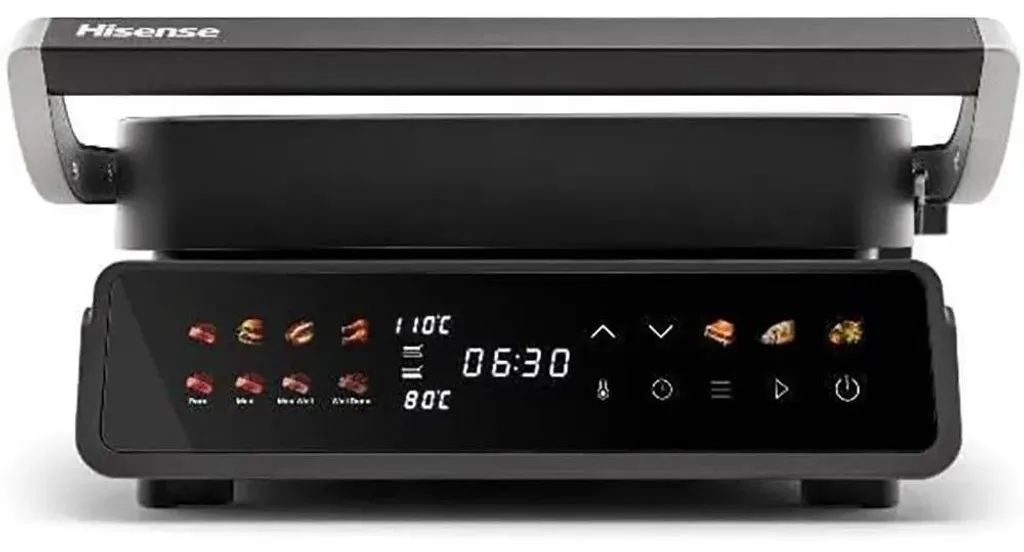Barbecue électrique Hisense Contact Digital 2000 W Noir avec Écran LED