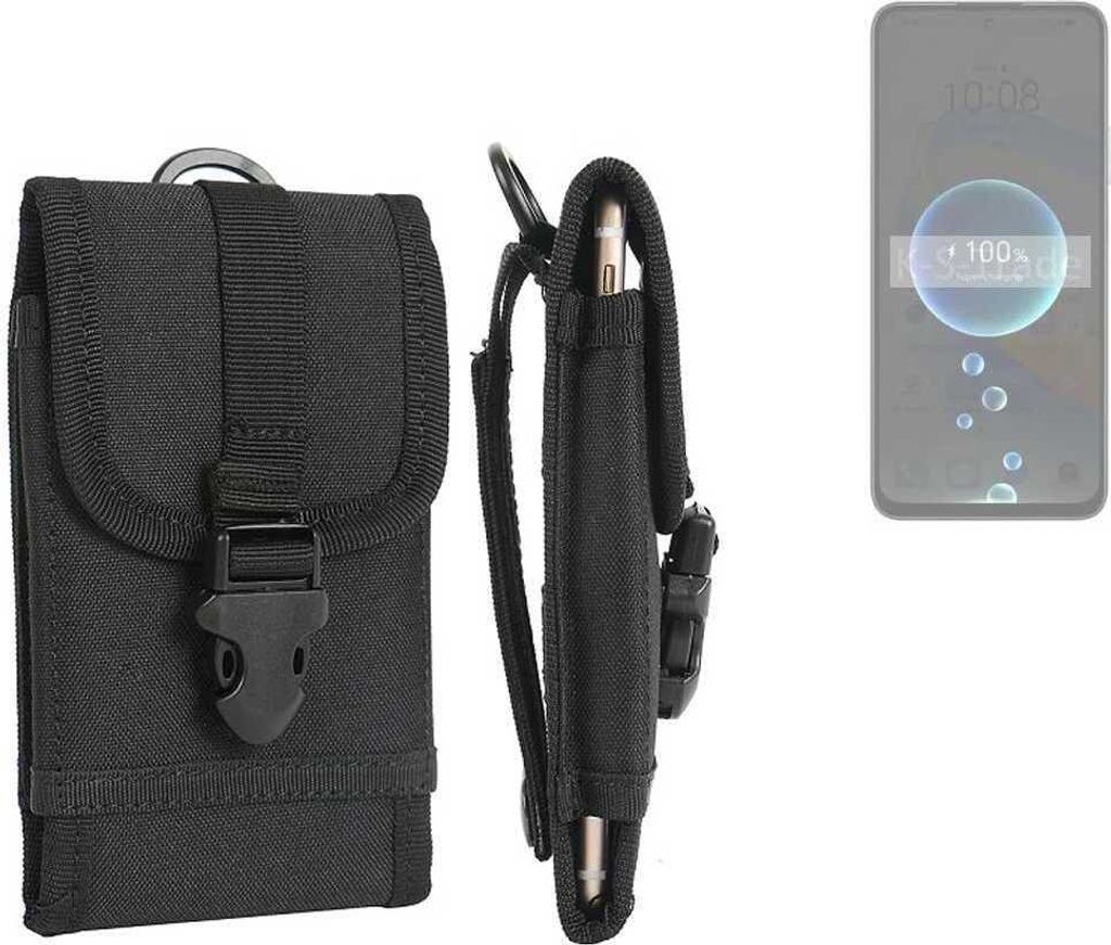 K-S-Trade Holster Handy Hülle kompatibel mit Honor X7b 5G Holster Handytasche Gürtel Tasche Schutz Hülle Robust Outdoor schwarz