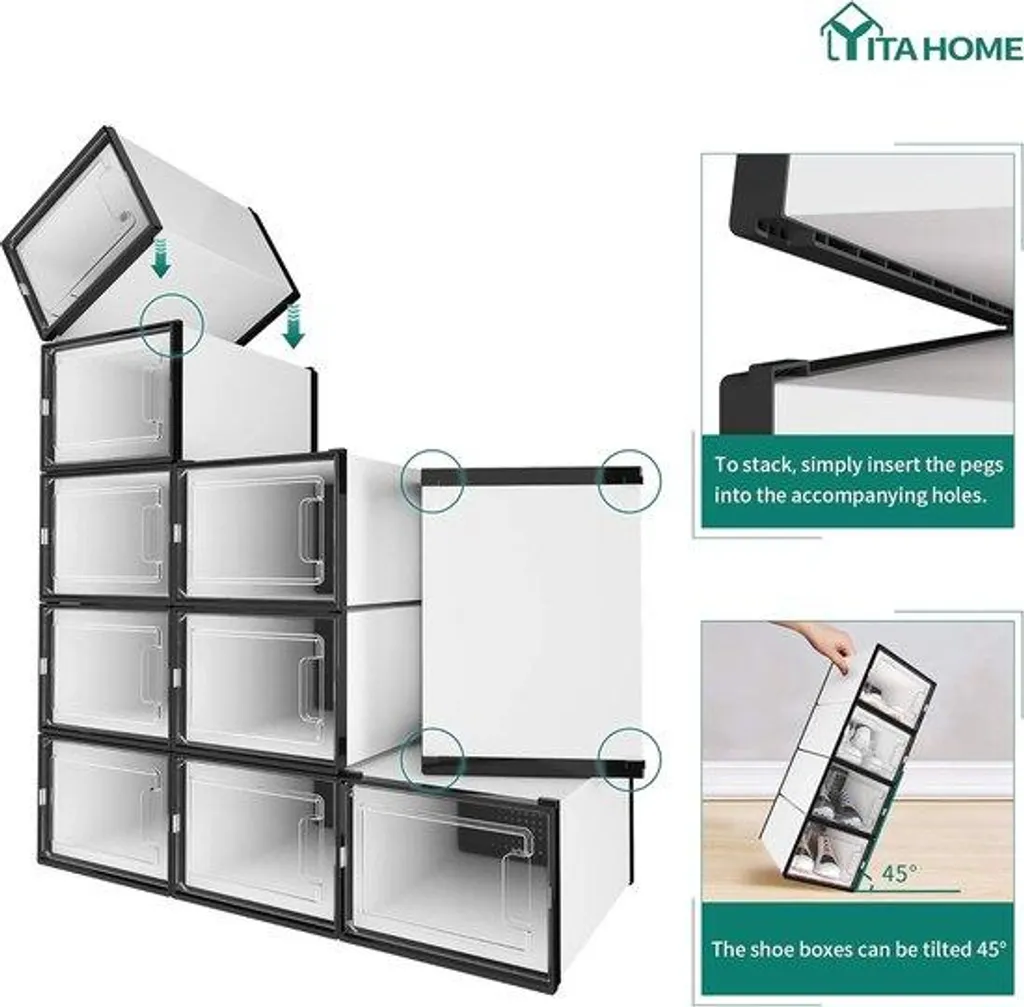 Gagnez de l'espace avec nos boîtes de rangement empilables taille 45,5