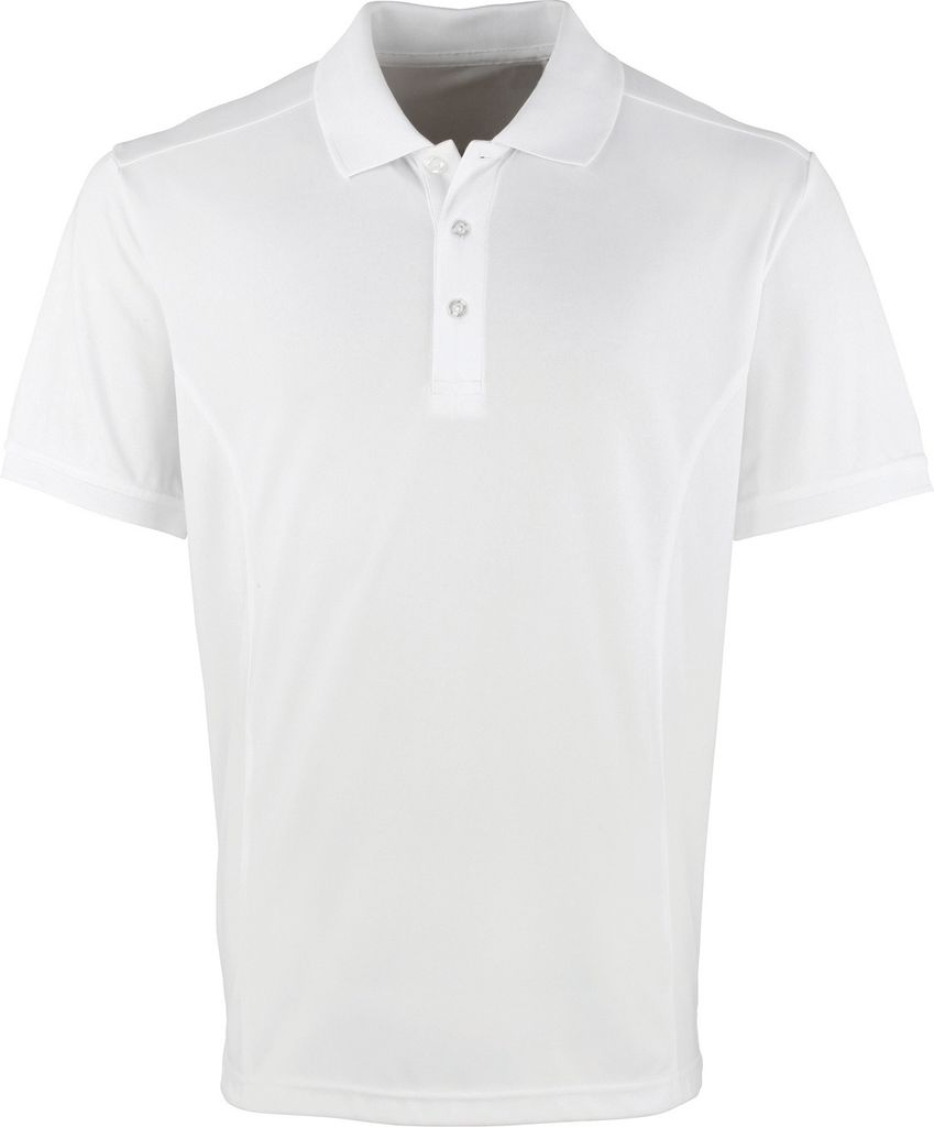 Premier - "Coolchecker" Poloshirt für Herren kurzärmlig RW4401 (2XL) (Weiß)