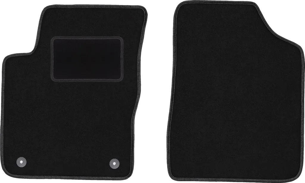 Tappeti Auto Hyundai i10 07-13 Neri - 2pz Anteriori Velour con Bottoni