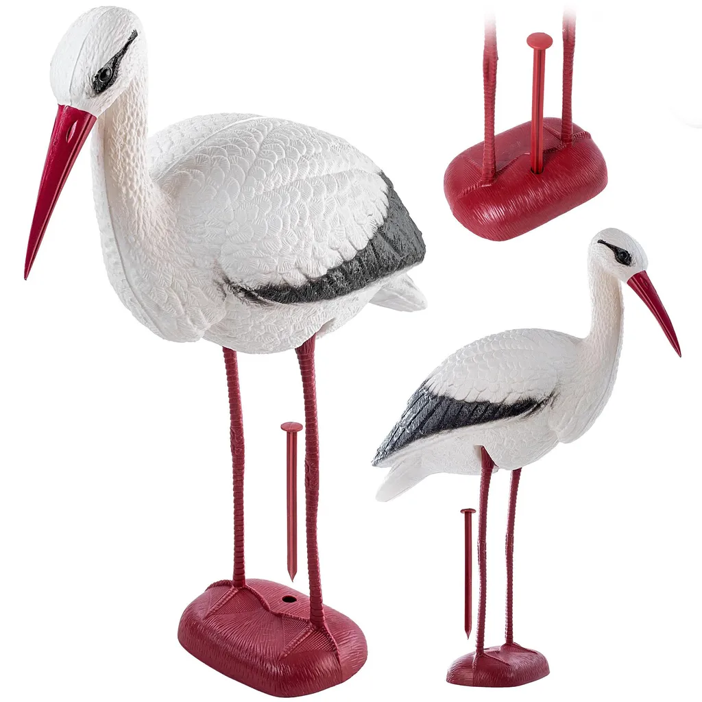 Décoration de Jardin Cigogne XXL pour Ornement de Bassin et Parc