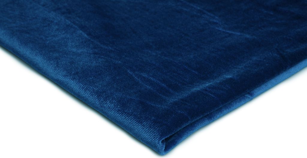 Pannesamt Stoff, Samt, Velours, Velourstoff Königsblau 50 x Produktbild 