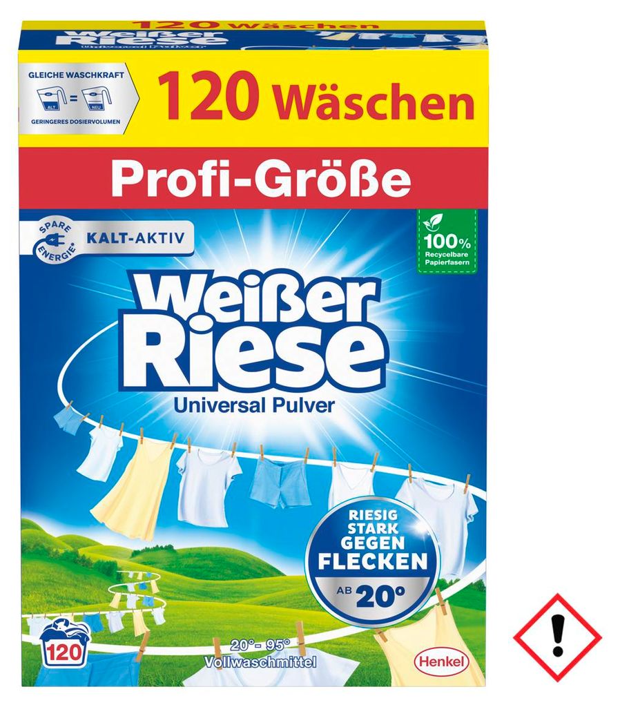 Weißer Riese Universal Pulver Profi Wäsche 120WL 6000g Produktbild 