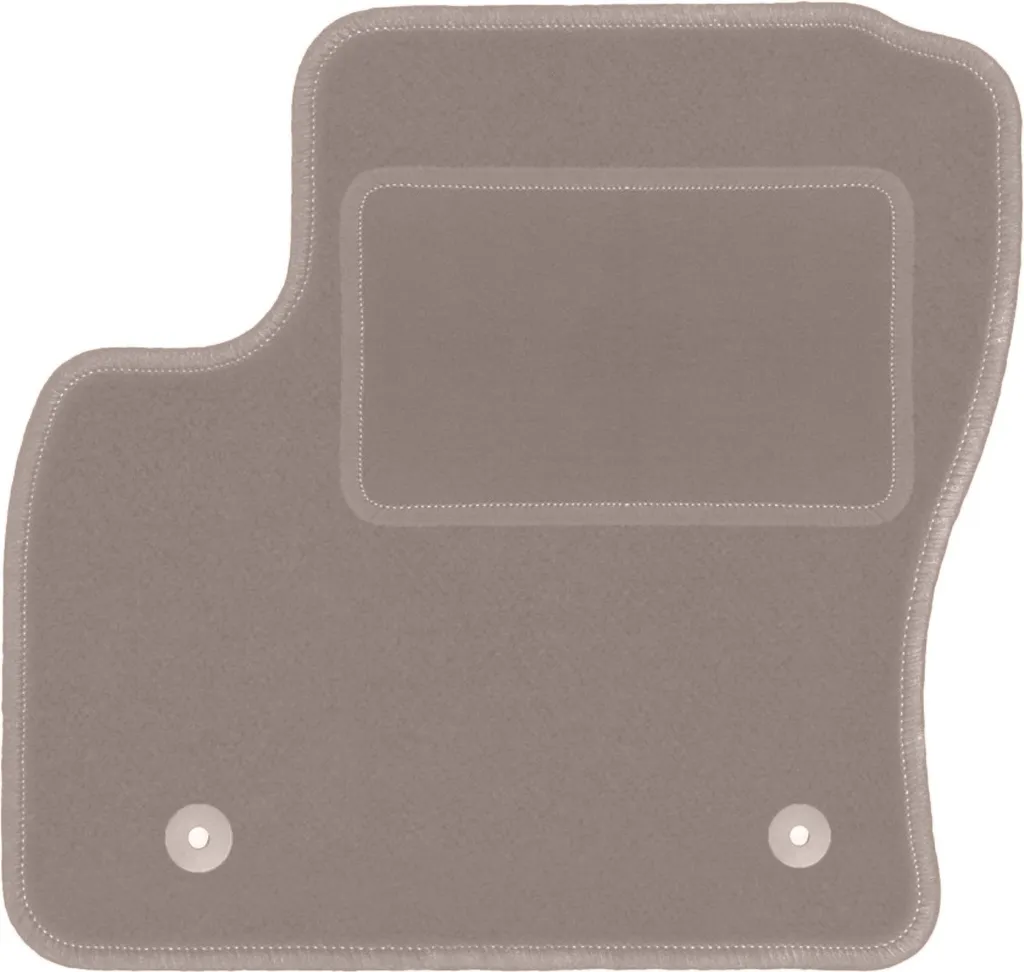 Tappetino conducente in velluto beige compatibile con Ford Kuga MK1 (2011-2013, SUV) – con fissaggi – su misura