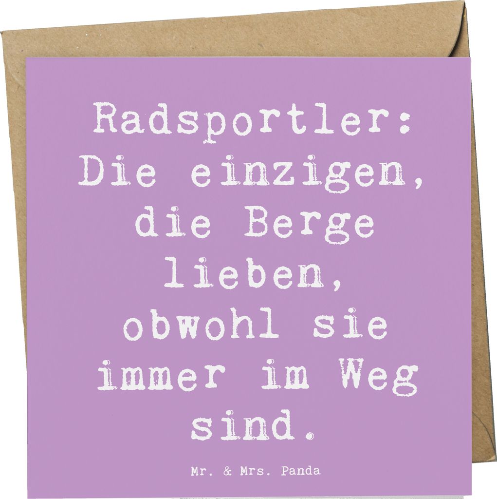 Mr. & Mrs. Panda Glückwunschkarte Spruch Radsport Berge - Produktbild 