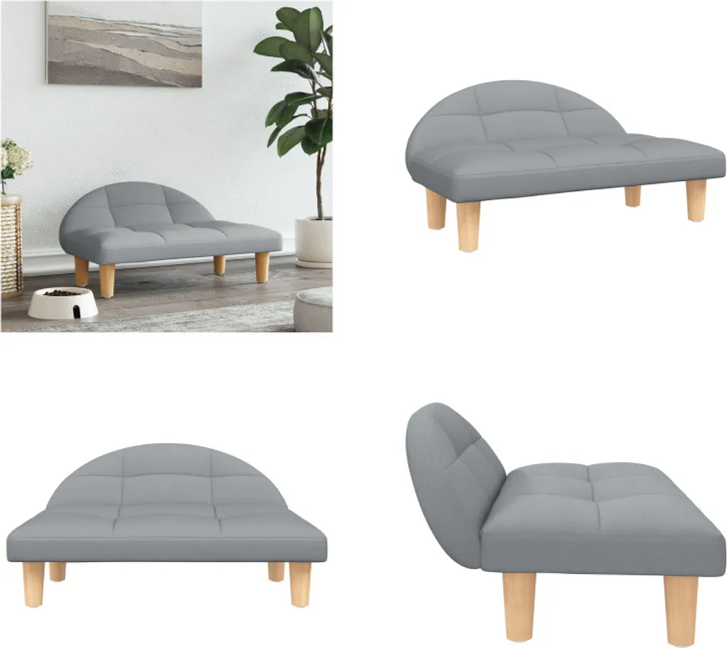 Divano per Cani vidaXL Grigio Chiaro 70x52x30 cm in Tessuto Design