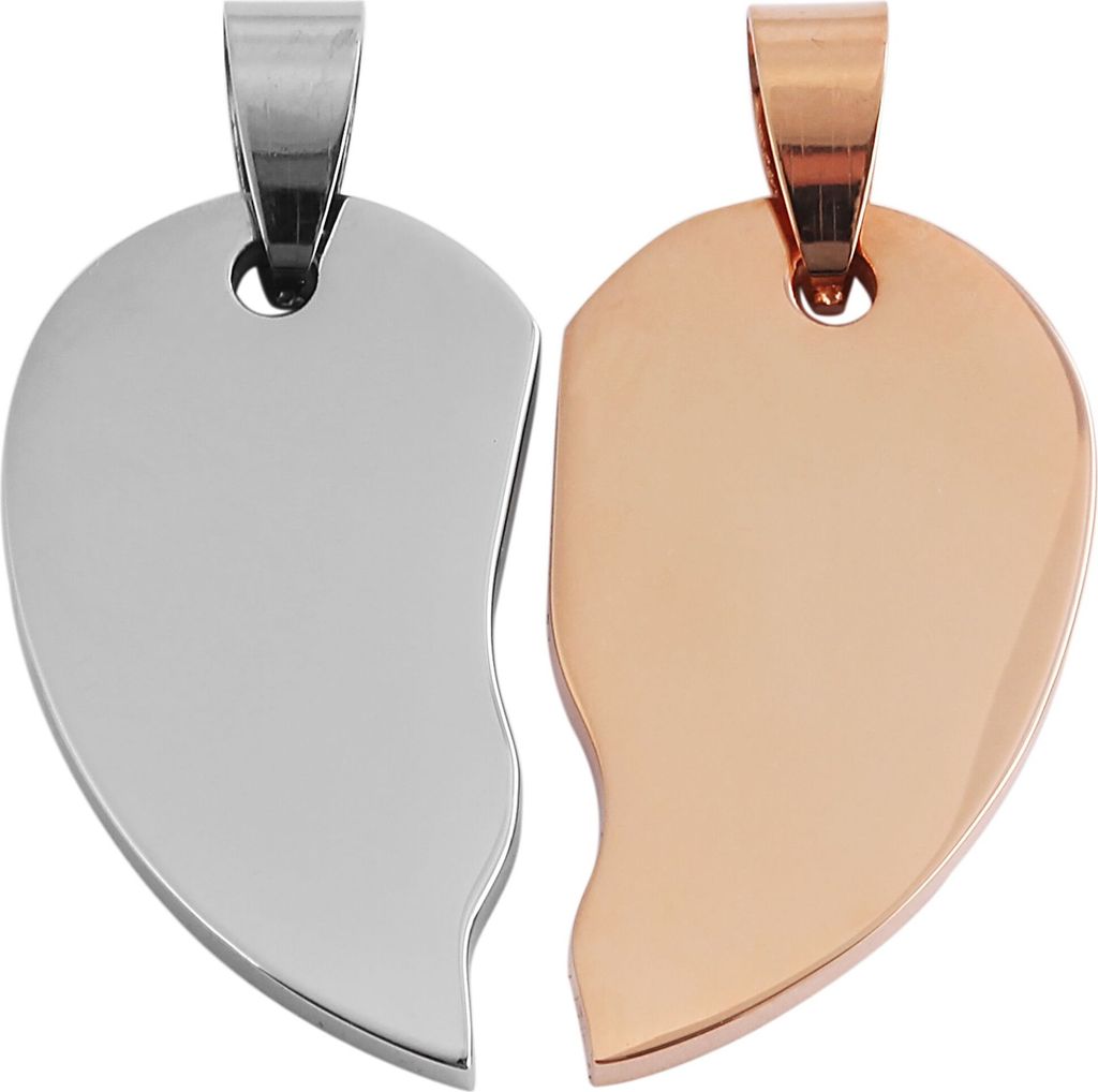 Akzent Edelstahlanhänger in silberfarbig, Breite: 33 mm / Höhe: 30 mm