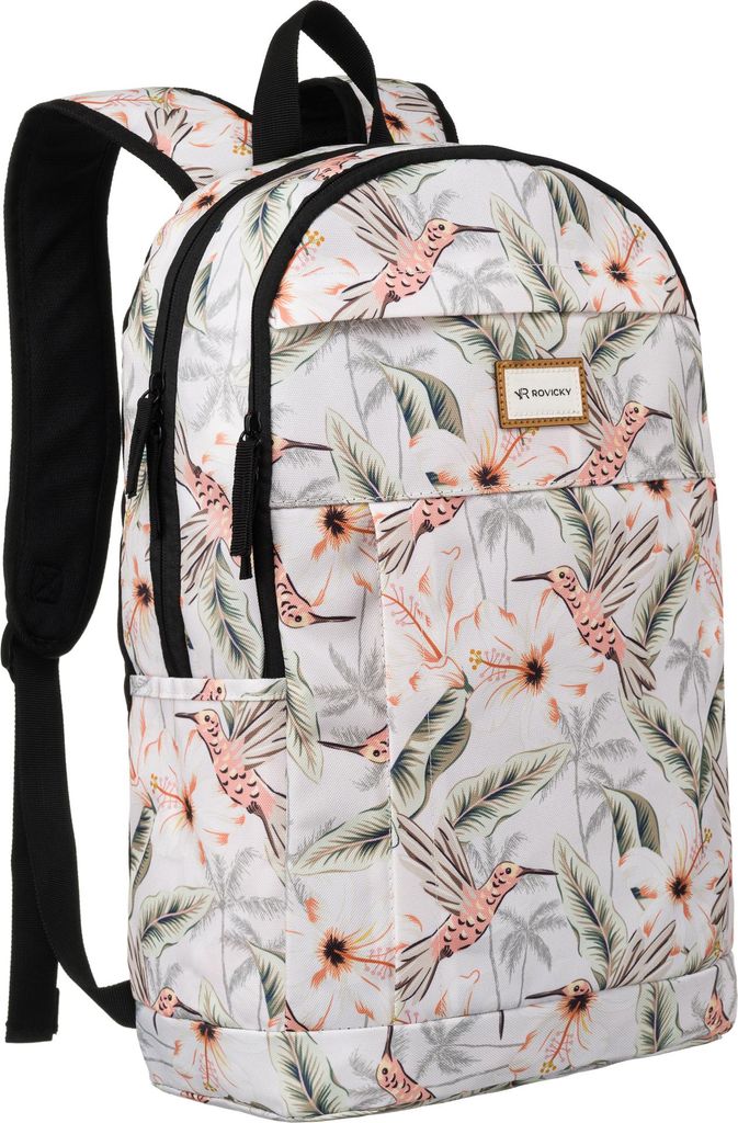 Rovicky | Klassischer Polyester-Rucksack für Frauen mit Blumenmuster