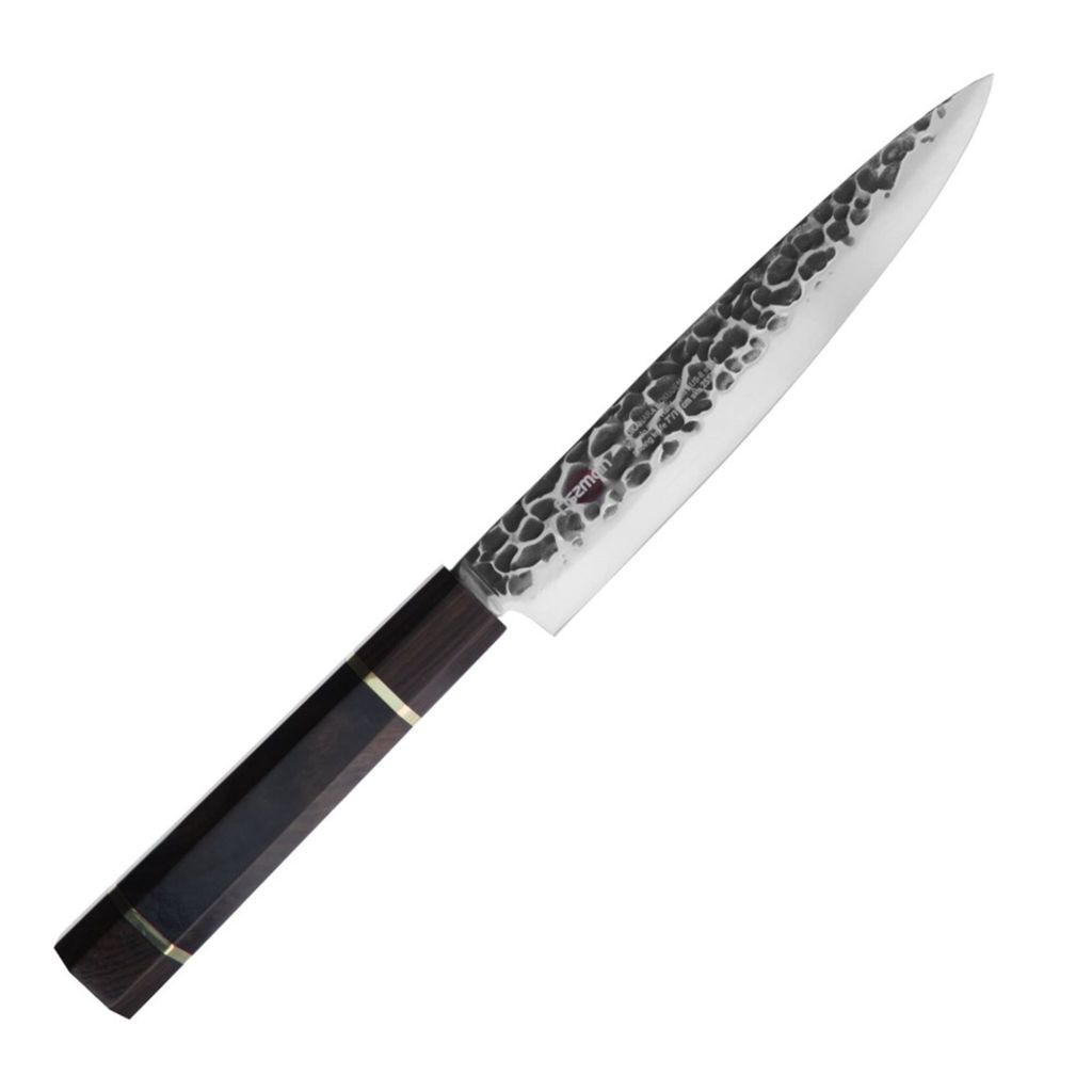 Fissman-Kensei Bokuden-Schneidemesser, AUS-8-Stahl, 18 cm, silber/braun
