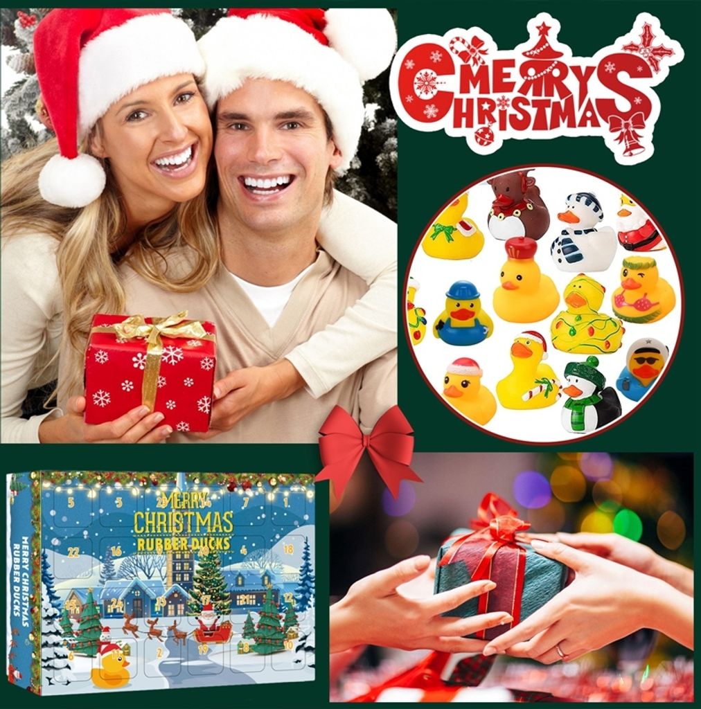 Adventskalender 2023,24 Stk Gummienten Gelbe Ente Spielzeug Produktbild 2