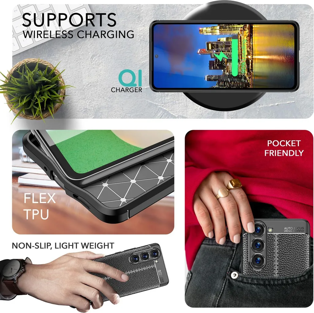 Cover Silicone Effetto Pelle S23 Plus + 2 Screen Protector | Slim Fit - 6