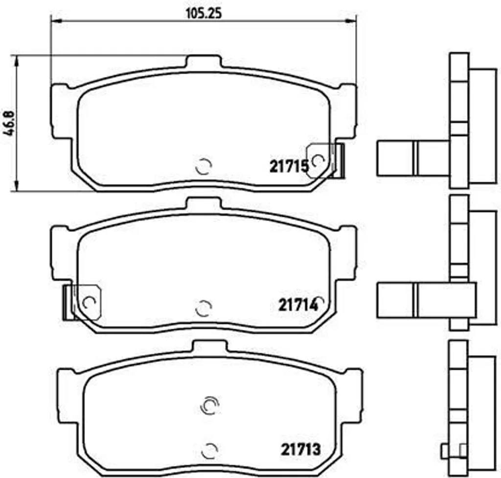 Plaquettes de Frein pour Almera et Maxima Brembo P 56 029 Qualité OE