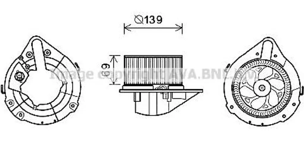 Moteur de ventilateur AVA AI8372 OE 8A1820021 pour Audi A4 B5 8D