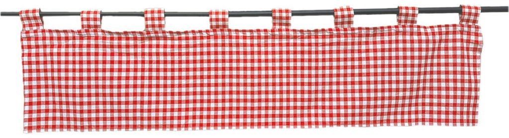 Bistrogardine mit Schlaufen Landhaus Bauernkaro Produktbild 