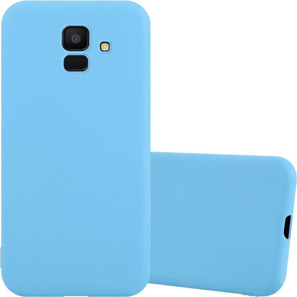 Cadorabo Hülle für Samsung Galaxy J6 2018 Schutzhülle in Blau Handyhülle TPU Silikon Etui Case Cover