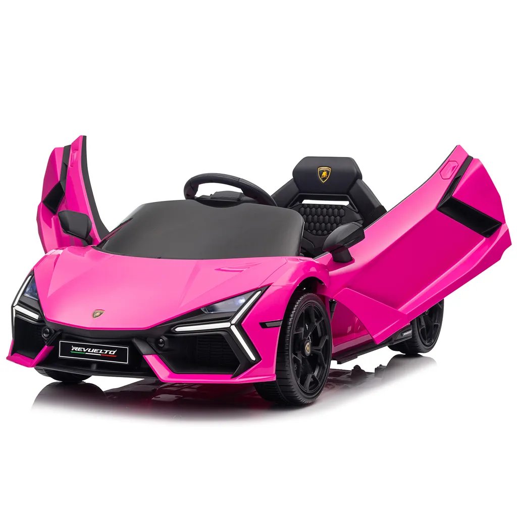 Jouet de Plein Air Lamborghini Électrique 12V pour Enfant 3-6 Ans Rose