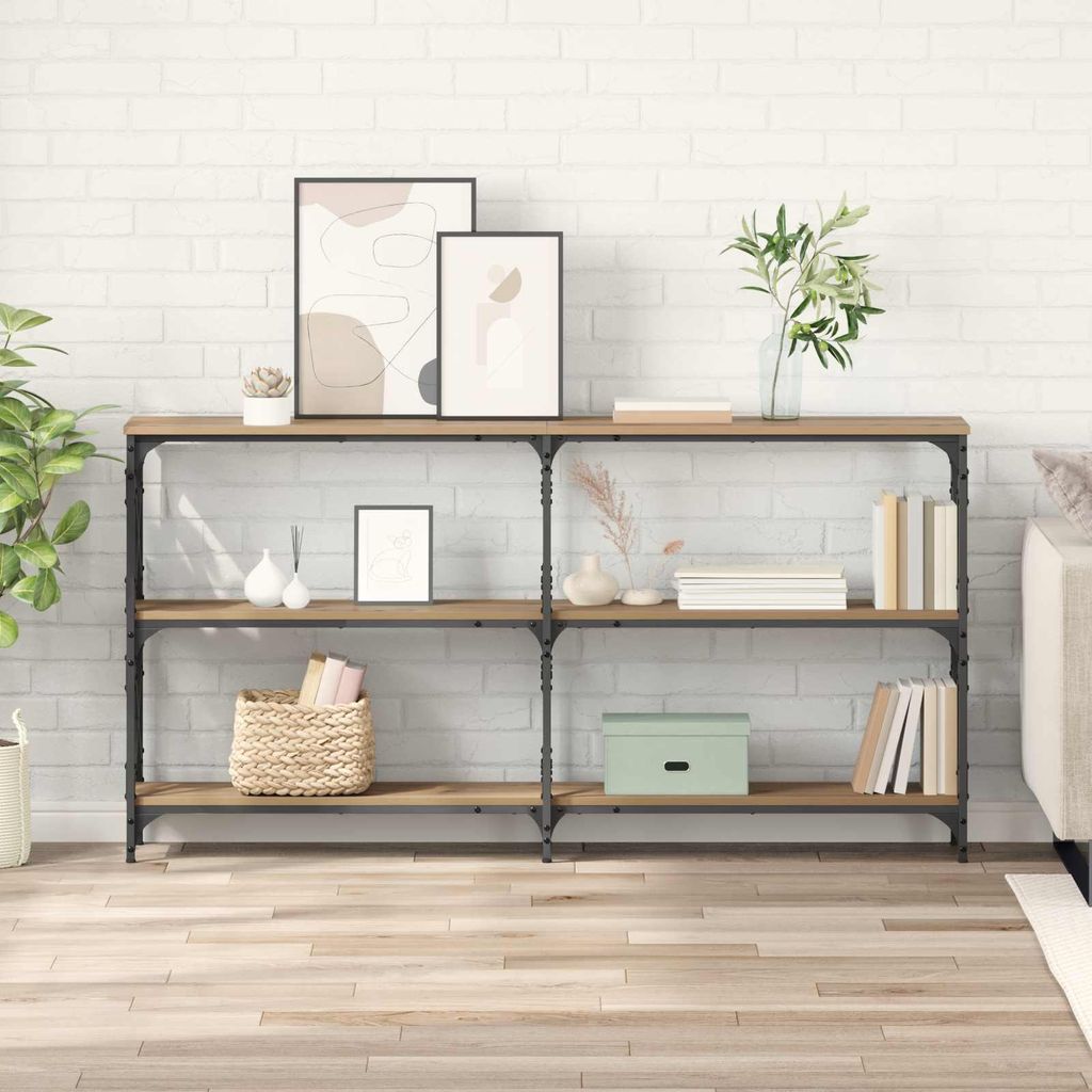 Maison Exclusive - Konsolentisch Artisan-Eiche 156 x 28 x 80,5 cm Holzwerkstoff
