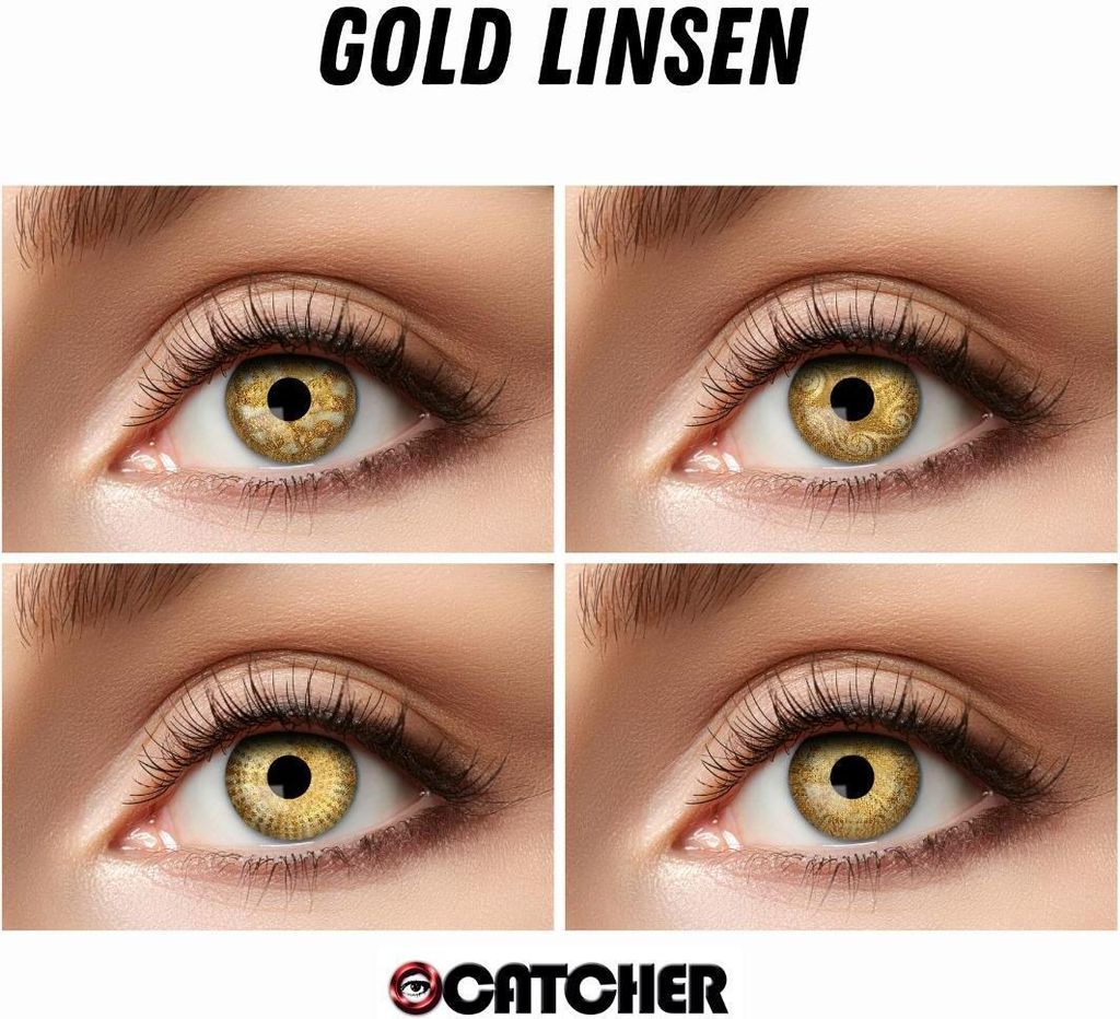 Lentilles de contact or lentilles de couleur or différents Image du produit 