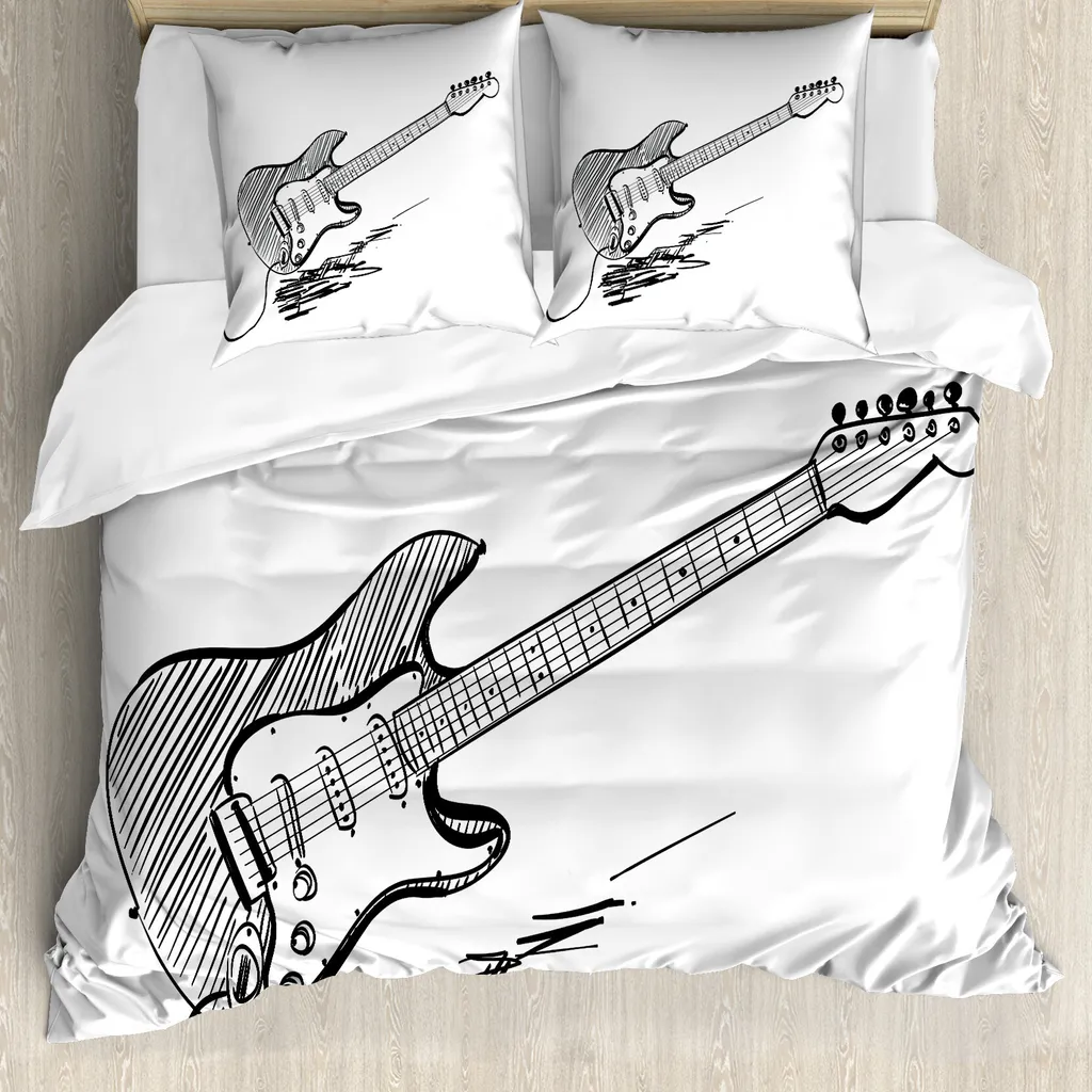Copripiumino Chitarra Rock ABAKUHAUS 200x200 - Set Letto Antiacaro