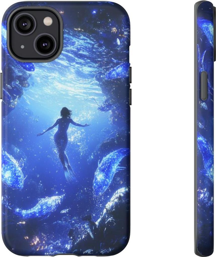 Leuchtende Unterwasserwelt – Hülle Kompatibel mit iPhone 14 Plus
