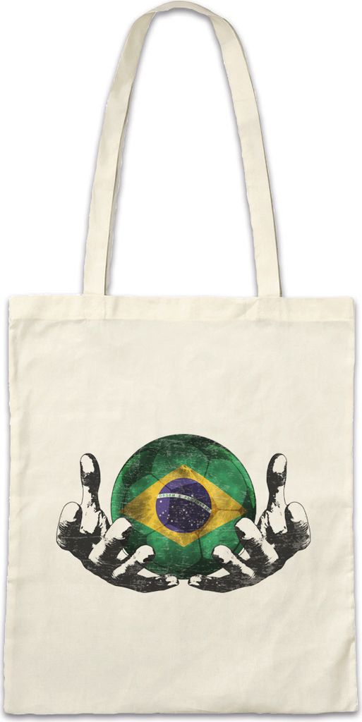 Urban Backwoods Brazil Football Magic Ball, Stofftasche, Farbe: Beige