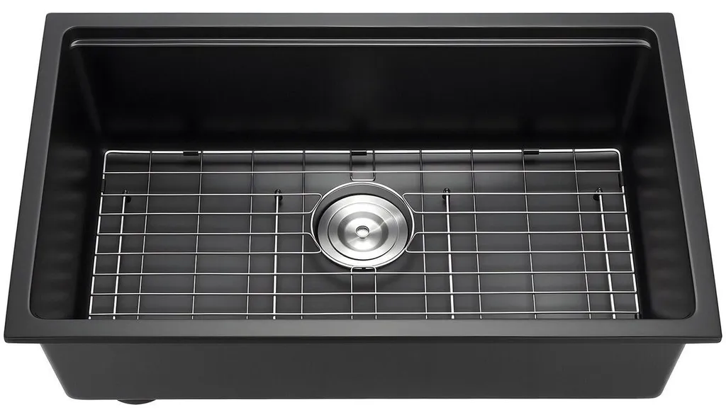 Évier de cuisine granit 76 cm sous plan avec cuve profonde anti-rayure - 10