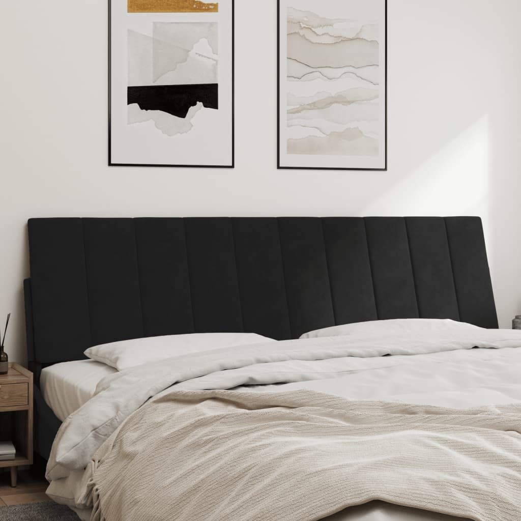 "2026 Aktion"Bettkopfteil Moderner design - Kopfteil fürs Bett --Kissen "Hanko" Schwarz 180 cm Samt DEMöbel 8818973
