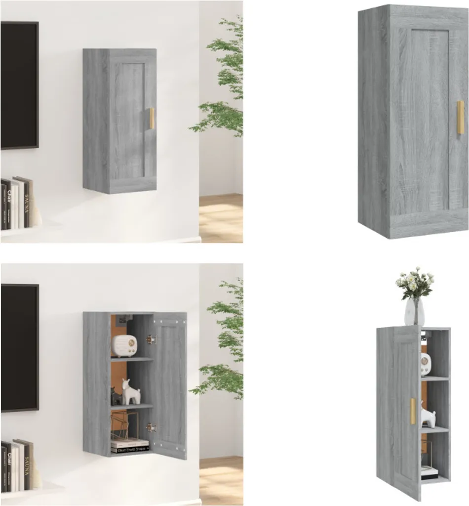 OFFERTA Armadietto a Muro vidaXL Grigio Sonoma 35x34x90 cm - Acquista Ora