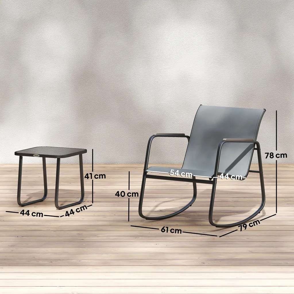 Mobilier de bistrot résistant gris clair en métal pour l'extérieur