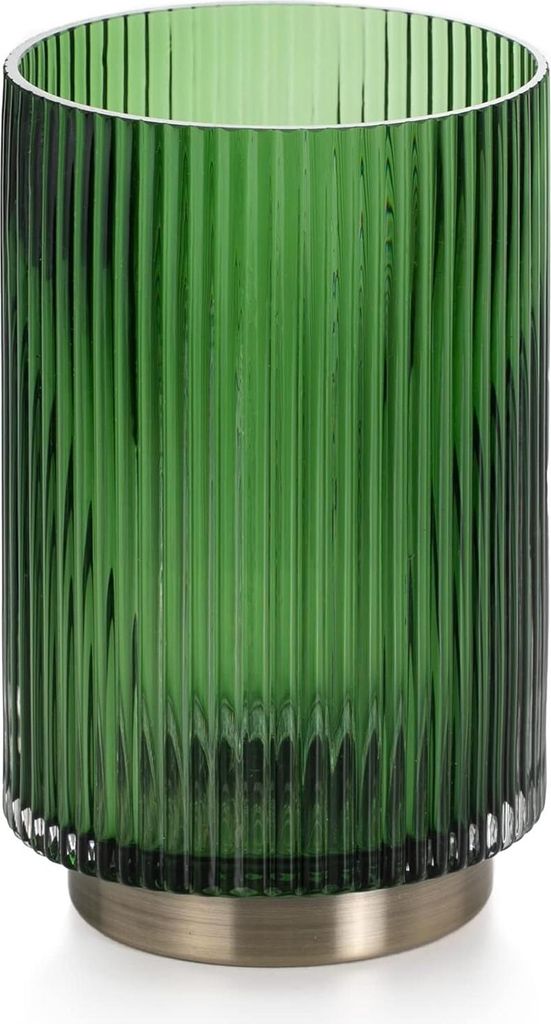 Dekorative Vase 12x19 cm - Tischvase aus Glas in Grün