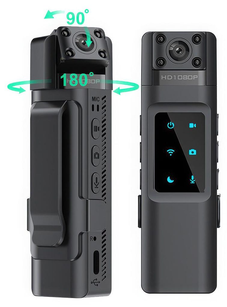 1080P Mini WLAN Kamera, Bewegungserkennung & Infrarot Nachtsicht, 120° Weitwinkel, Loop-Recording, Aufnahme beim Laden, kompakt