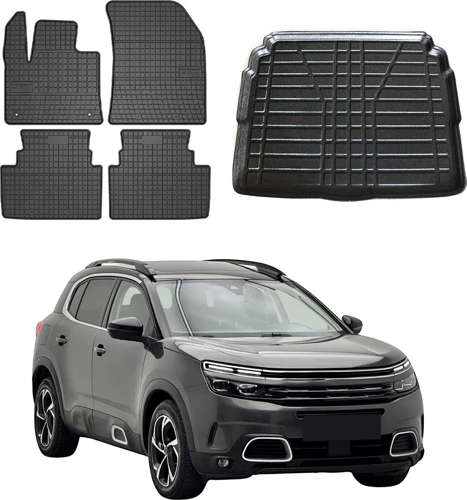 Super Offerta Set Gomma Citroen C5 Aircross: Tappetini + Baule 3D