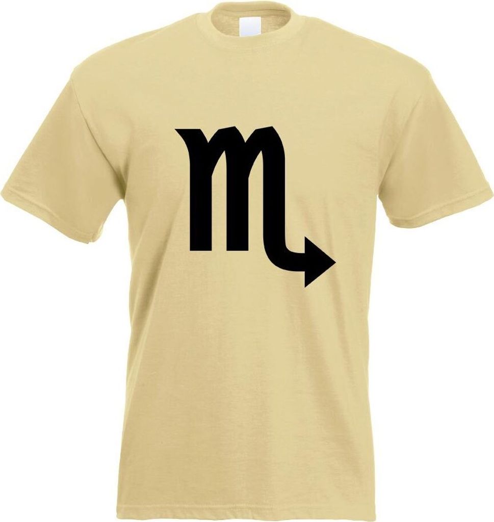 Kiwistar - T-Shirt - Khaki - Skorpion Sternzeichen Motiv Bedruckt Funshirt Design Print - mit Motiv Bedruckt - Funshirt Design - Sport - Freizeit -...