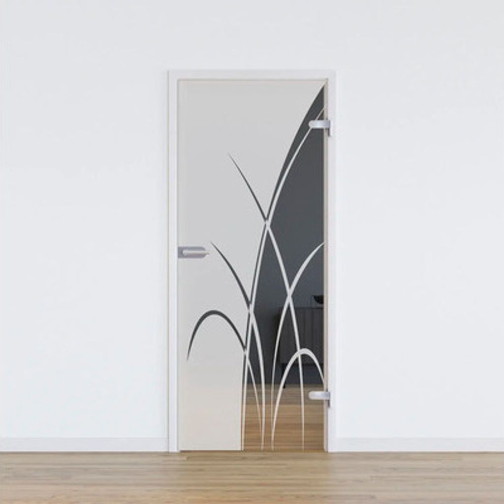 Pertura Glastür Glera Green 02 584 x 2097 x 8 mm Rechts für Beschlag Studio