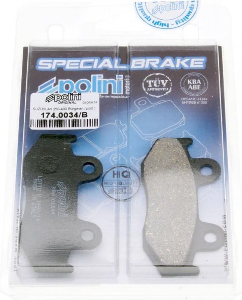 Bremsbeläge für Honda NES, SES, PES, PS, SH, Spacy CH 125, 150 4T, Suzuki Burgman 250, 400