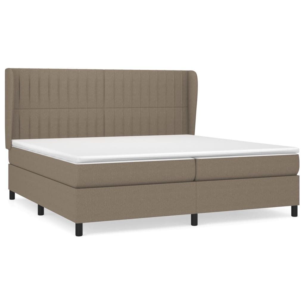 "WINTER SALE"Boxspringbett/bettgestell - Bettrahmen - Doppelbett - mit Matratze Taupe 200x200 cm Stoff - Polsterbett Klassische Betten NEU6200942