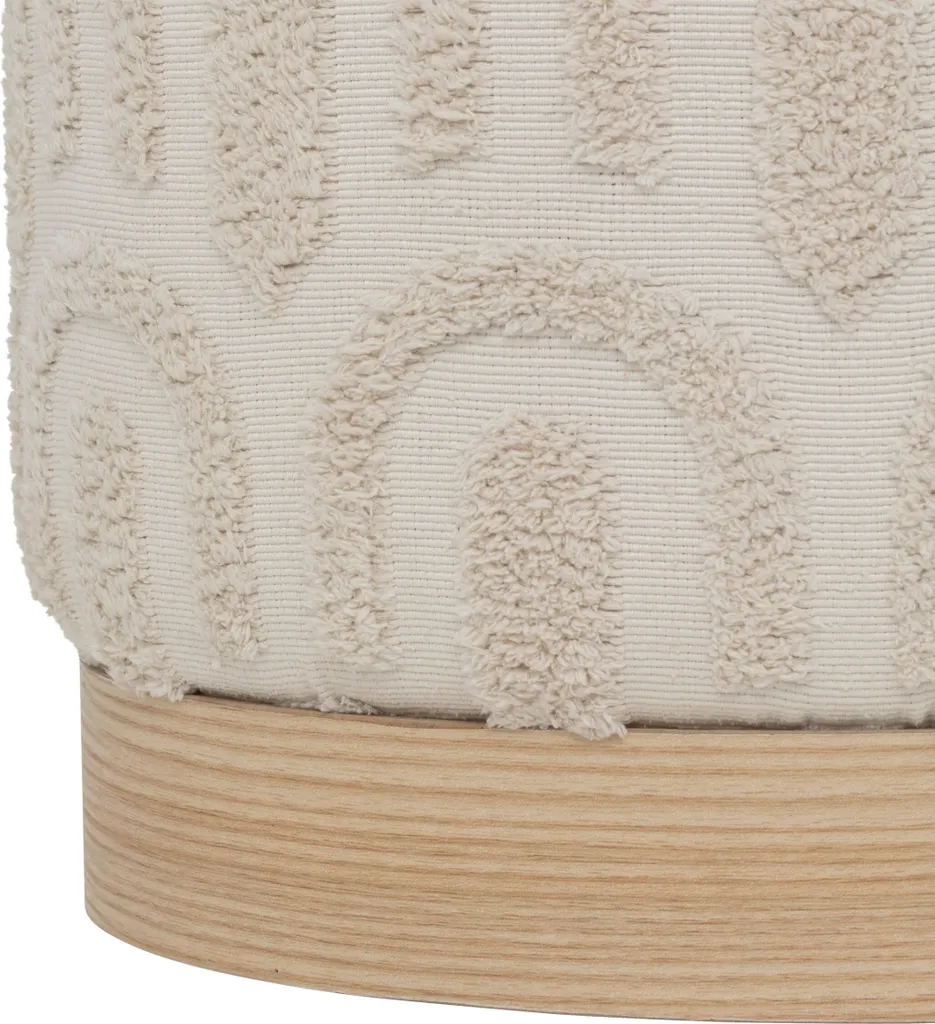 Pouf Repose-Pieds Copas Blanc - Siège d'Appoint Idéal pour Petit Salon