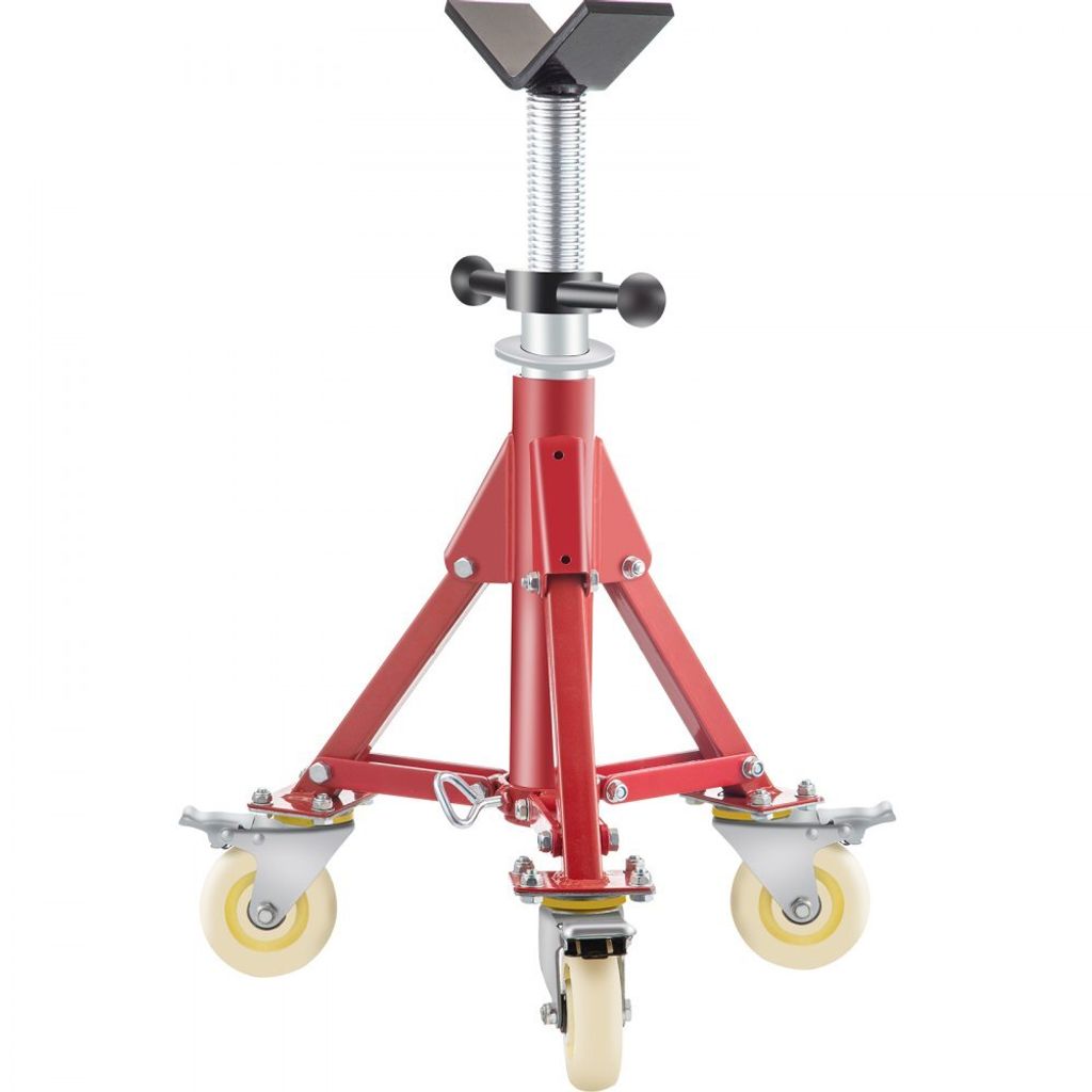 Rohrständer 400 kg Kapazität - Rohrstütze mit 2-Kugel-Transfer V-Kopf - Höhenverstellbarer Rohrbock 20-37 Zoll - Einklappbarer Rohrständer fü...
