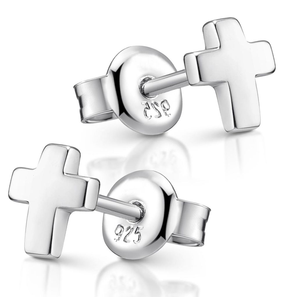 MATERIA by Matthias Wagner Kreuz Ohrstecker Silber 925 Produktbild 
