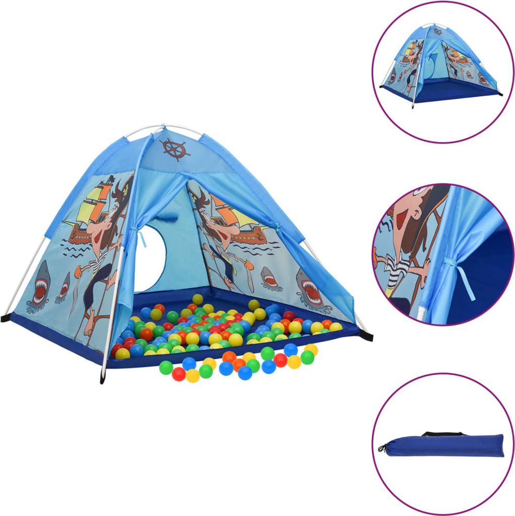 "im Angebot" Spielzelt mit 250 Bällen Blau 120x120x90 cm - Kinderzelte CC3781