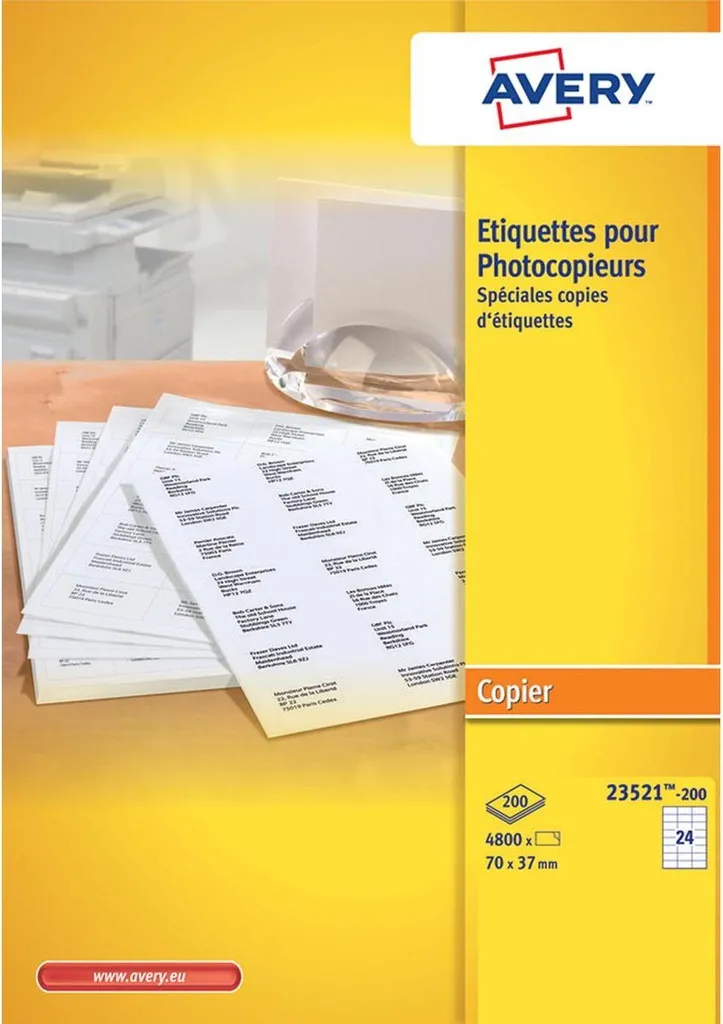 Étiquettes Autocollantes Laser 70 x 37,3 mm pour Adressage et Archivage